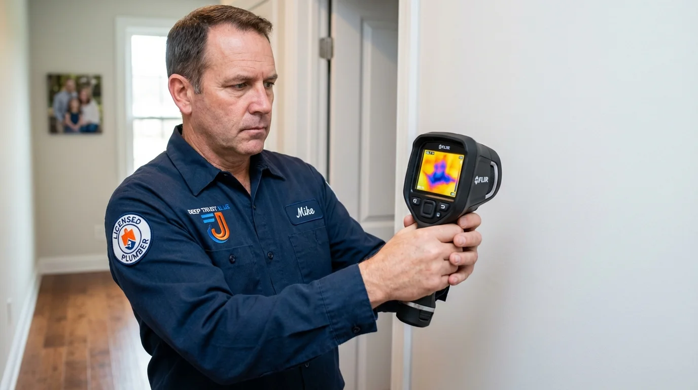 Thermal imaging leak detection by Johns Plumbing LLC in Tuscumbia
